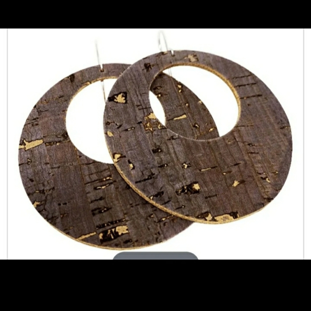 Dusty Lavender Cork Earrings LARGE